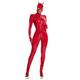 ZLZNX Women Latex Catsuit PVC Faux Leather One Piece Jumpsuit Lady Bodysuit Costume PU Erotic Lingerie Clubwear,Red,M