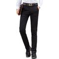Beastle Men's Casual Pants Simple Straight-Leg Slim-fit Business All-Match Casual Trousers Pure Color Casual Trousers 36 Black