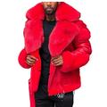 Men’S Lightweight Down Jacket Hooded Packable Puffer Jacket Water Resistant Insulated Winter Coat Outdoor Plush Red L