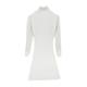 YTR6RTW Women Sweater Dress Women Bright Silk Casual Autumn Winter Dress Turtleneck Short Mini Knitted Bodycon Dresses White One Size