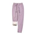 GYYlucky Womens Active Drawstring Fleece Sweatpants Sherpa Lined Athletic Workout Jogger Pants (Color : Pink, Size : XXL)