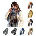 Ladies Scarf and Shawl Winter Ladies Scarves Blanket Scarf for Women Tartan Scarf Warm Soft Gifts Spinning Tassel Shawl Long Stole