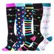 5 Brede Sports Socks Kalf Compressie Socks Unisex Pairs Socks (Multicolor, L)