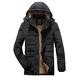 Men Winter Classic Warm Detachable Hat Parkas Jacket Coat Men Autumn Outwear Outfits Pockets Men Jackets Parka (Color : Black, Size : 3XL)