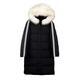 Large Real Raccoon Fur Collar Women Winter 90% Duck Down Jacket Female Loose Thick Long Feather Coat Plus Size - black jacket6,S