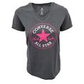 Converse Women's Chuck Taylor Core Patch V-Neck T-Shirt Blue (Medium)