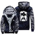 WYH-YWS Bleach Boys' Jacket Transition Jacket with Velvet Lining Wind Jacket Outdoor Jacket with Functional Jacket Autumn Jacket Hiking Jacket, Camouflage blue, XL