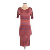 Lularoe Casual Dress - Midi: Orange Print Dresses - Women's Size Small
