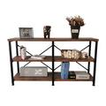 17 Stories 3 Tier Industrial Style Console Table Wood in Brown/Gray | 33.3 H x 47 W x 13.4 D in | Wayfair D162C76B17C84068BBF3A0E635F7ADC9