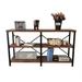 17 Stories 3 Tier Industrial Style Console Table Wood in Brown/Gray | 33.3 H x 47 W x 13.4 D in | Wayfair D162C76B17C84068BBF3A0E635F7ADC9