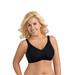 Plus Size Women's Fully®Side Shaping Lace Bra by Exquisite Form in Black (Size 36 C)