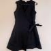 J. Crew Dresses | J By J.Crew Wrap Black Short Dress Ponte Size M Sleeveless A071221 | Color: Black | Size: M