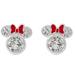 Disney Jewelry | Disney Minnie Mouse Sterling Silver Red Bow Earrings | Color: Red/Silver | Size: Os