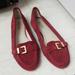 Michael Kors Shoes | Michael Kors Suede Leather Loafers Red Comfy Flats | Color: Purple/Red | Size: 10