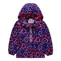 YFPICO Girls Ski Jacket,Waterproof Winter Coat For Girls,Printed Outdoor Running Jacket Size4-10