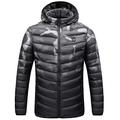 ZXJ Winter Warm Jacket and Coat for Men Cotton Camouflage Jacket Plus Velvet Thick Large Size Smart Temperature Control Heating Jacket Men,Black,5XL