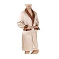 WIITON Sleeping robe men spring and summer silk robe men mulberry silk two colors splicing,Champagne,XXL
