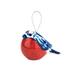 The Holiday Aisle® Victoria Bella Christmas Tree Ball Ornament Ceramic/Porcelain in Red | 2.25 H x 1.75 W x 3.5 D in | Wayfair