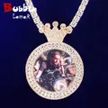 Collier personnalisé avec lettres et Photo pour hommes bijoux couleur or Hip Hop Rock