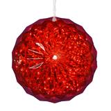 Vickerman Red Plastic 6-inch Outdoor LED Crystal Ball with 30 Lights