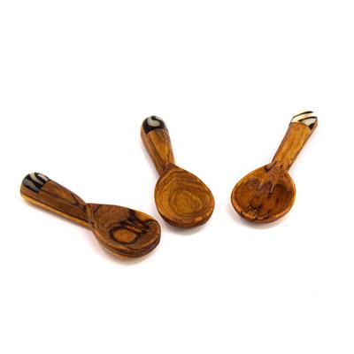 Petite Teardrop Olive Wood Scoop, Set of 3