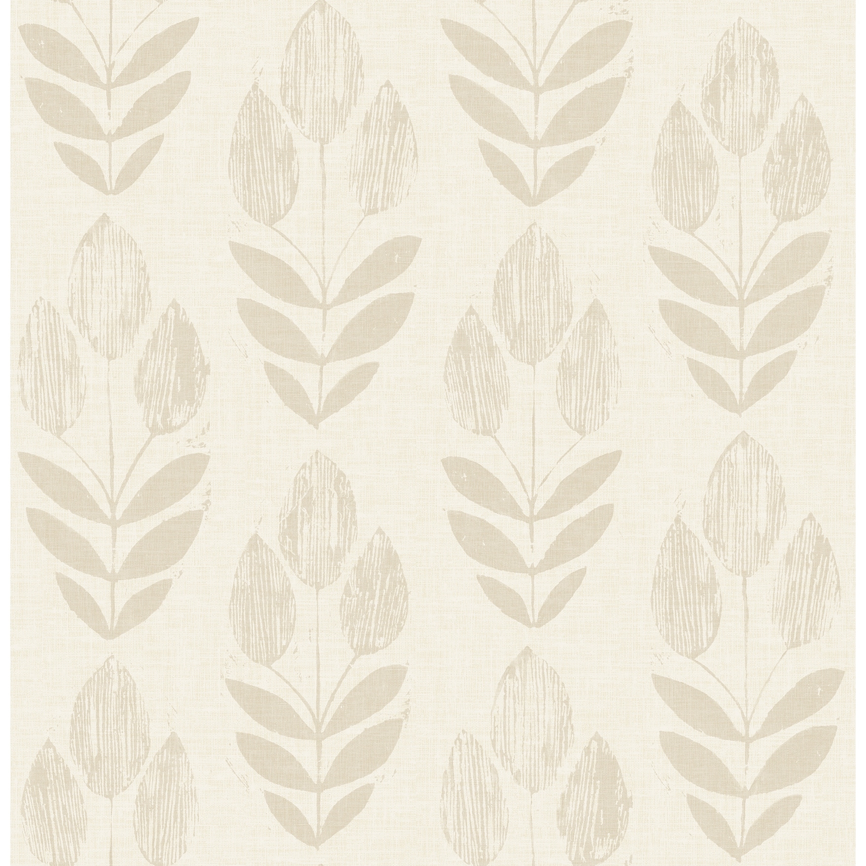 NuWallpaper Cream Folk Tulip Peel & Stick Wallpaper - 216 x 20.5 x 0.025
