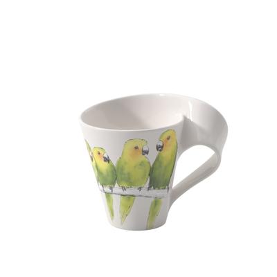 Villeroy & Boch Becher mit Henkel (Geschenkkarton) NewWave Caffè Braunwangensittich Länge 13 x Breite 9,5 Höhe 11,3 cm Image