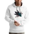 Men's Antigua White San Jose Sharks Logo Victory Pullover Hoodie