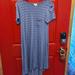 Lularoe Dresses | Lularoe Xs Super Soft Carly Dress | Color: Blue/Gray | Size: Xs