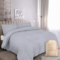 King Size Duvet Cover Set, 1000 TC 3 Pc Quilt Cover Set, Light Grey Bedding Set, 100% Egyptian Cotton Duvet Covers, (1 Duvet Cover King Size, 2 Pillowcases), Luxury Egyptian Cotton Bedding