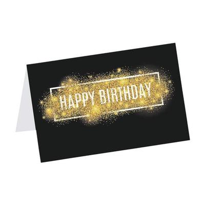6er-Pack Geburtstagskarten »Happy Birthday Goldglitzer«, LUMA KARTENEDITION, 17.5x11.5 cm