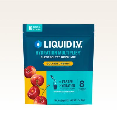 Liquid I.V. Golden Cherry Powdered Hydration Multiplier® (64 pack) - Powdered Electrolyte Drink Mix Packets