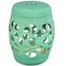 Sunnydaze Knotted Quatrefoil Decorative Ceramic Garden Stool - 18"