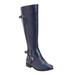 Wide Width Women's The Whitley Wide Calf Boot by Comfortview in Navy (Size 10 1/2 W)