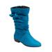 Extra Wide Width Women's Heather Wide Calf Boot by Comfortview in Teal (Size 7 1/2 WW)