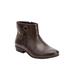 Women's The Terri Leather Bootie by Comfortview in Brown (Size 7 M)