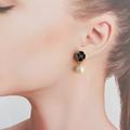 Kate Spade Jewelry | Kate Spade Black Enamel Glass Pearl Drop Earrings | Color: Black/Cream | Size: Os