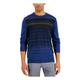 Alfani Mens Blue Striped Long Sleeve Crew Neck Classic Fit Pullover Sweater XXL
