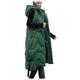 Detrade Down vest, women's long winter coat, vest with hood, sleeveless, warm down coat with pockets, quilted vest, women's down jacket, quilted outdoor jacket, #05-Green, XL