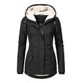 Women's Warm Coat Jacket Outwear Fur' Lined Trench Winter Hooded Thick Overcoat jacket