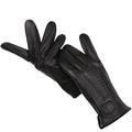 Winter Men's Leather Gloves Men Soft Warm Wool Lining Black Mittens Men Winter Gloves Touch Screen Gloves 11.5