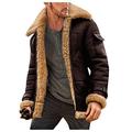 Detrade Transition jacket, men's stand-up collar, winter jacket, parka, winter jacket, thick coat, cargo jacket, men's blouson windbreaker, 11-coffee, XXXXXL