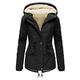 Winter Coats for Women Plus Size Warm Thicken Hooded Parka Outerwear Fleece Lined Plush Faux Fur Windproof Jackets