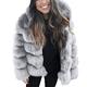 Women Faux Mink Winter Hooded New Faux Fur Jacket Warm Thick Outerwear Jacket Autumn clothes