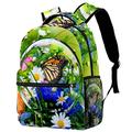 font b Bubble b font Butterflies and daisies picture Full font b diamond b font Backpack for School used for waterproof and durable bags Travel bag Boy girl student