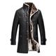 Orgrul Men's winter jacket, quilted jacket, transition jacket, buffer down jacket, zip, sports jacket, fur hood, padded zip, outdoor casual style, 198D, black, XXXXL