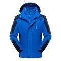 Orgrul 1088 Men's Winter Jacket Quilted Jacket Lined with Stand-Up Collar and Removable Lined Hood, blue, XXXL