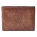 Men's Fossil Brown Appalachian State Mountaineers Leather Derrick Front Pocket Bi-Fold Wallet