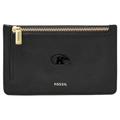 Women's Fossil Black Kent State Golden Flashes Leather Logan Card Case