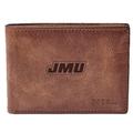 Men's Fossil Brown James Madison Dukes Leather Derrick Front Pocket Bi-Fold Wallet